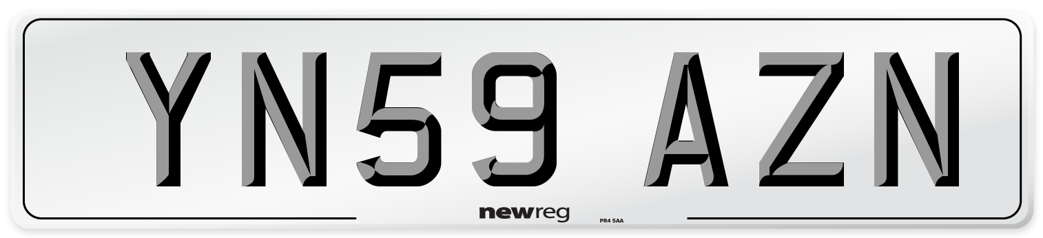 YN59 AZN Number Plate from New Reg